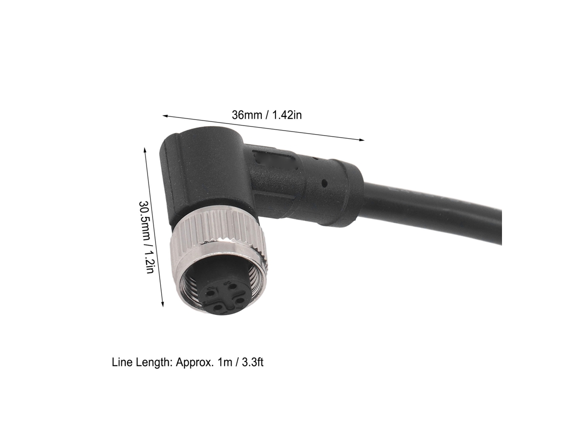 Cabo Sensor Aéreo Elétrico 4 Pinos Ângulo Retto
