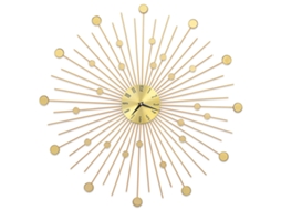 Relógio de parede VIDAXL Ouro Metal (70 cm)