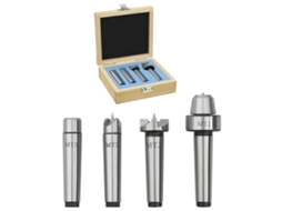 vidaXL Pontos de torno para madeira 4 pcs MT2 aço
