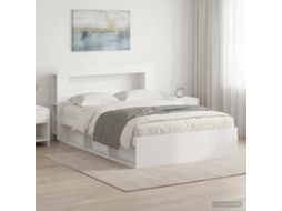 Vidaxl Estrutura De Cama Com Armazenamento Branco 160 X 200 Cm