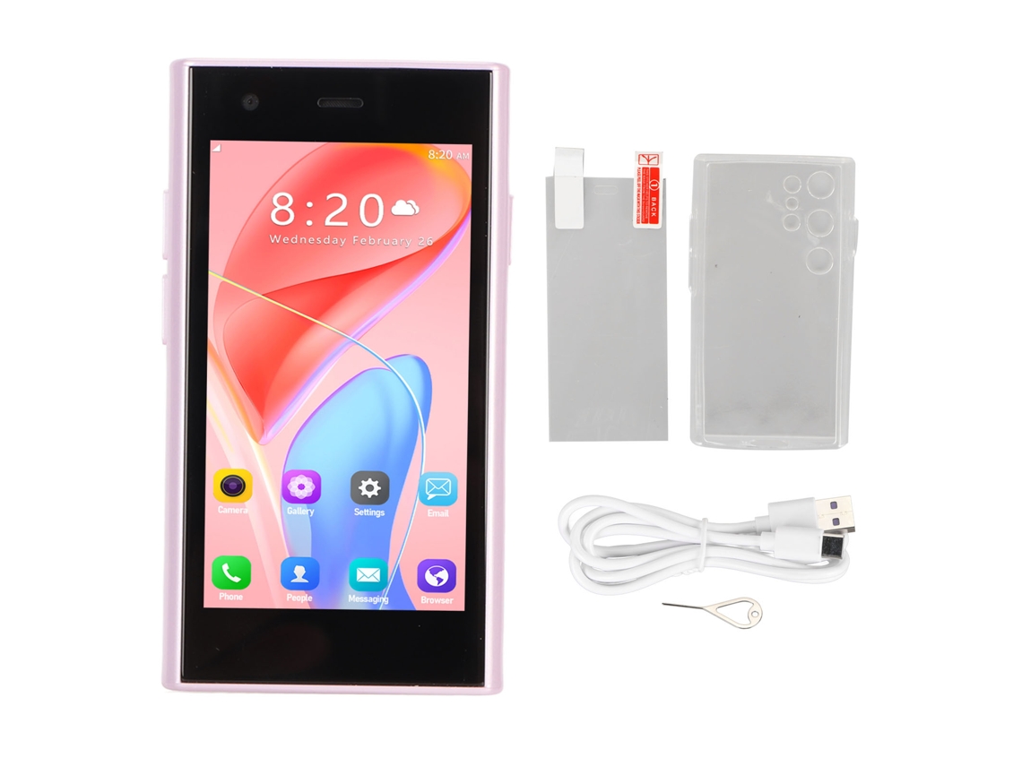 Smartphone Mini 3g 3.0 Polegadas Android 8.1 2gb Ram 16gb Rom Câmeras Duas Bateria 1000mah Roxo