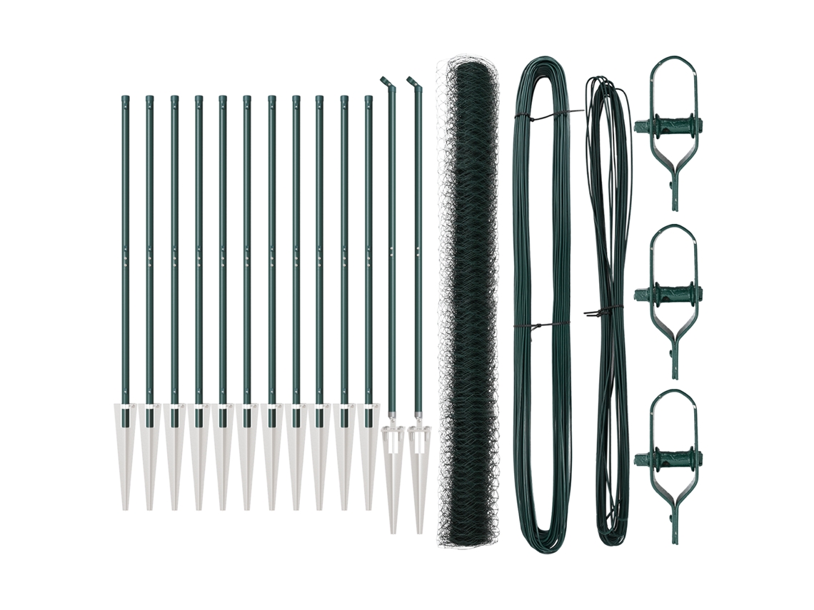 Conjunto 1 Cerca Externa Vidaxl Verde Aço (25 X 1,5 M)