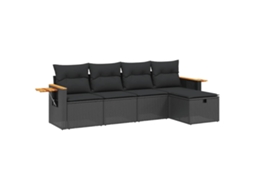 Garden Sofa Set, Garden Sofa Sets Vidaxl Preto Rattan / Vime (n/a)