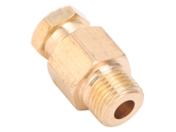 Conector de latão para tubo de óleo, conexão reta para dutos de nylon, cobre e alumínio PD618