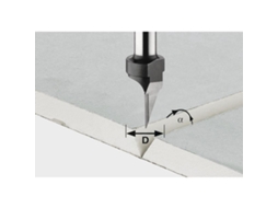 Fresa Para Placas De Gesso Hw S8 D12,5/45° FESTOOL