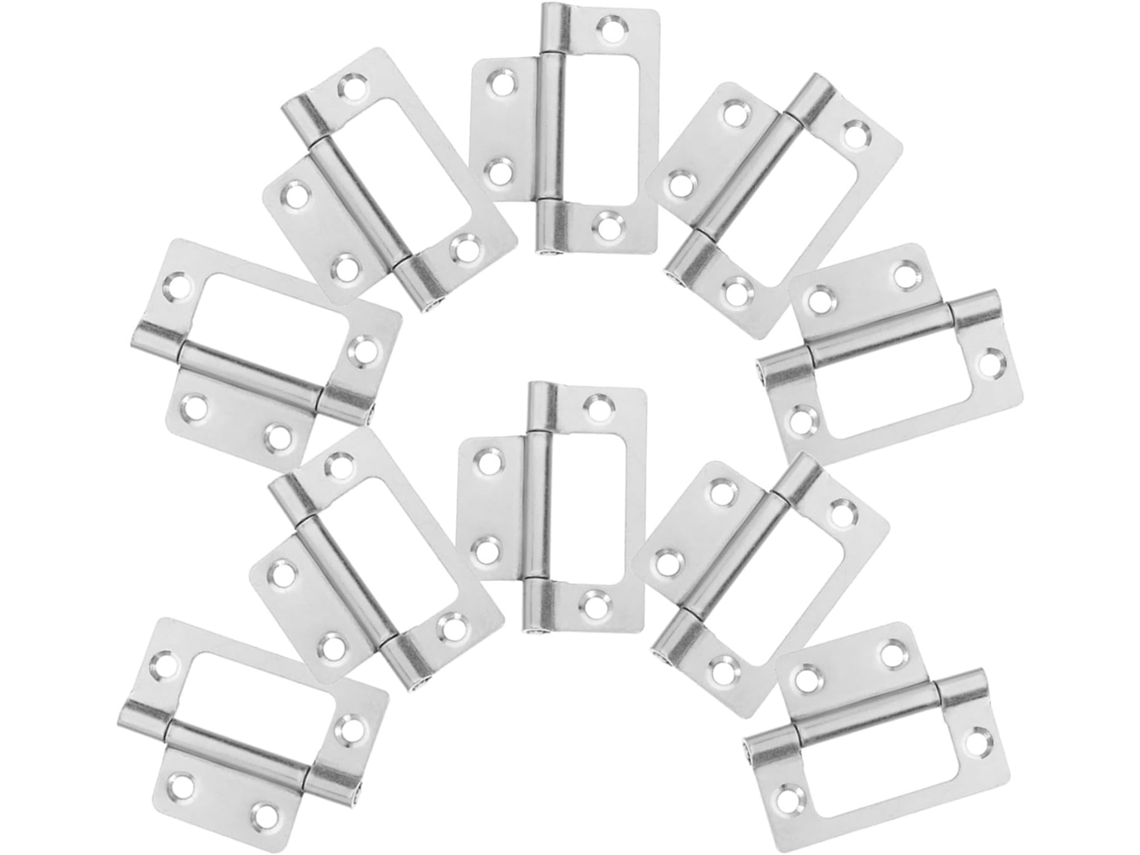 Conjunto De 10 Em Aço Inoxidável Para Armários E Portas Planas.