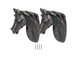 Juego De Tiradores Modernos De Gabinete Con Cabeza De Caballo Para Cocina Armario Cajón Puerta Knob Negro Marrón
