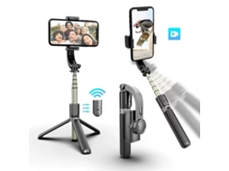 Estabilizador De Imagem Para Smartphone Com 1 Eixo, Bastão De Selfie, Tripé, Controle Remoto E Rotação De 360° (preto)