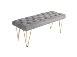Otomano de Armazenamento,Estofado em Corda,Assento Acolchoado,105x51x49cm,Bege BTFORUS