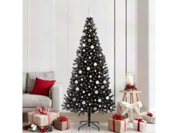 Vidaxl Árvore De Natal Preto 210 Cm Pvc