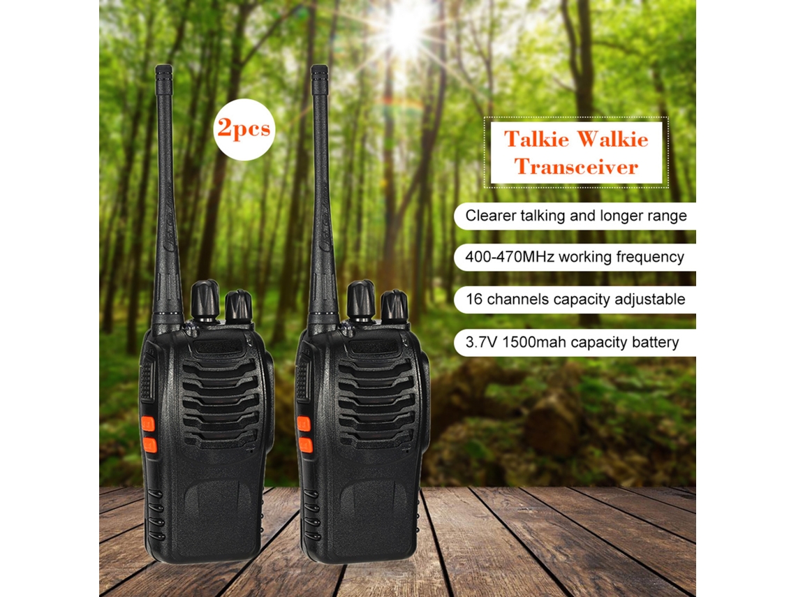 Rádio walkie talkie UHF 400-470MHz com lanterna