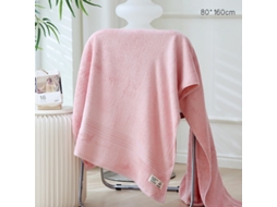 Toalha De Banho Em Fibra De Bambu, 650g – Extra Grossa, Macia E Absorvente 160*80cm Rosa Siurn