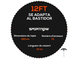 Lona De Salto Sobresselente Para Trampolim Compatível Ø3,7 M E Molas De 14 Cm.