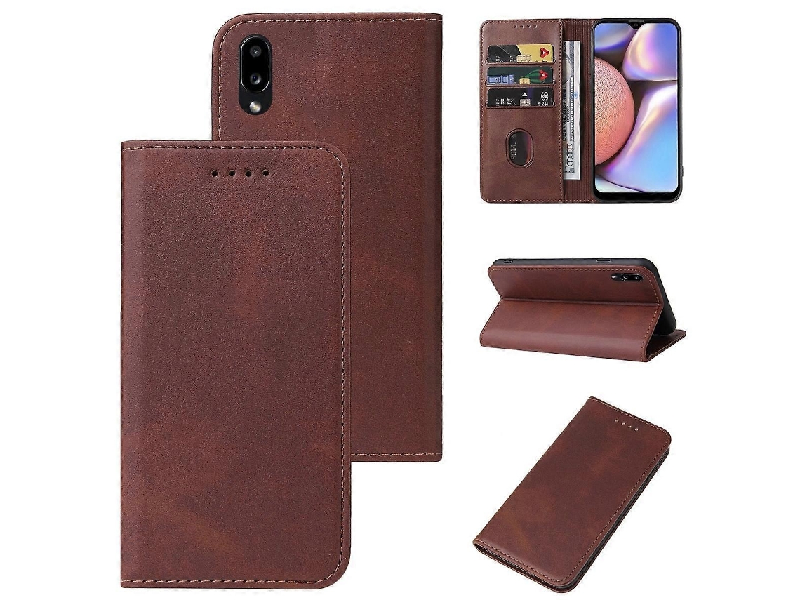 Capa Couro Magnética Para Samsung Galaxy A10, Elysve
