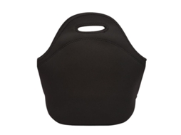 Bolsa de Almoço de Neopreno, Isolada, Impermeável, 30x15x28cm, Preto S/MARCA