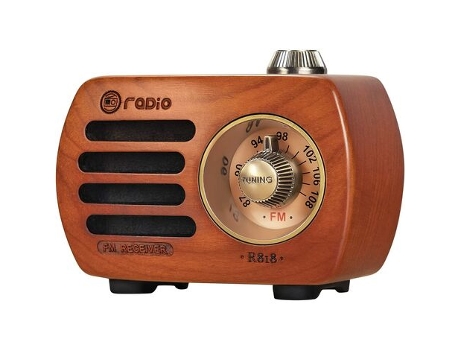 Bluetooth Speaker Mini Radio Walnut Wood TUSERXIN