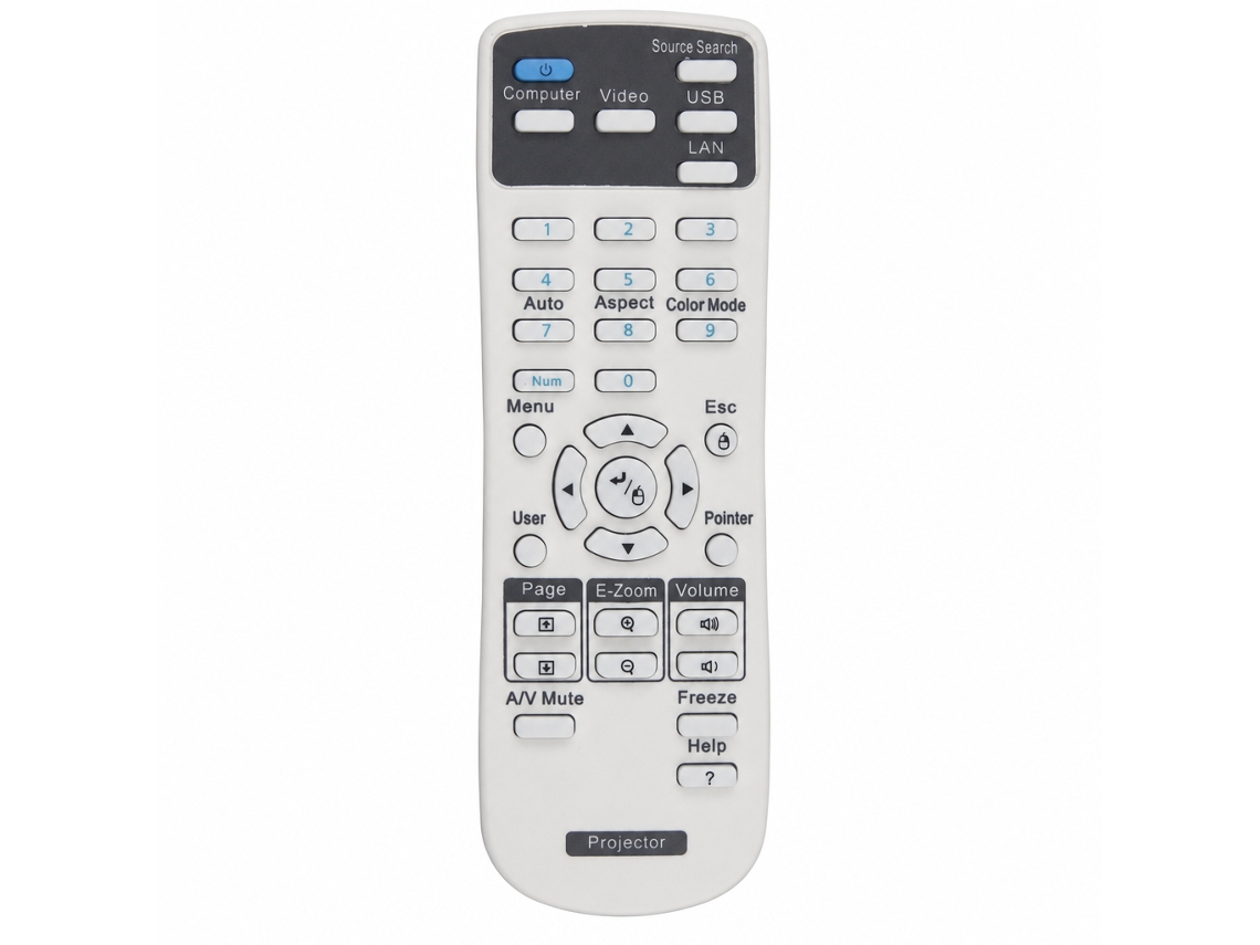 Comando À Distância Para Projetor Compatível Com Epson Cb-x05, X31, X36, X39, Ch-tw5300, E10 – Modelo 2_zhd