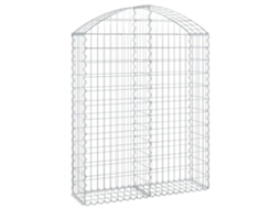 Gabion Basket, Gabion Baskets Vidaxl Prateado Ferro (100 X 30 X 120/140 Cm)
