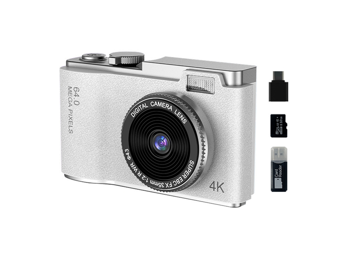 Câmara Digital Tela Ips Hd De 2,4 Polegadas (branco - Cartão De 32 Gb) Cuich