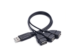 Cabo Adaptador Divisor Usb 1-3 Macho Para Triplo Fêmea Pc, Laptop,