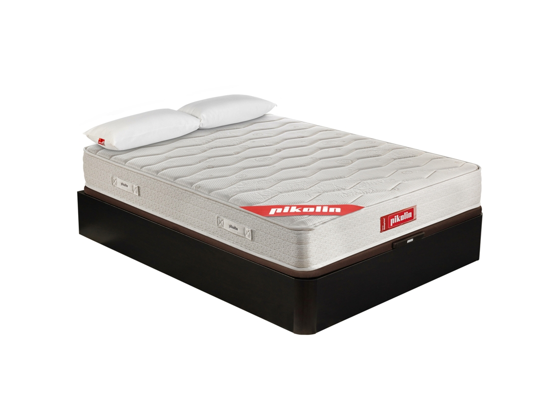 Pack PIKOLIN Sommier Wengué + Colchão Espuma Hr + Almofada Grátis (180 x 200 - 57 Cm de Altura)