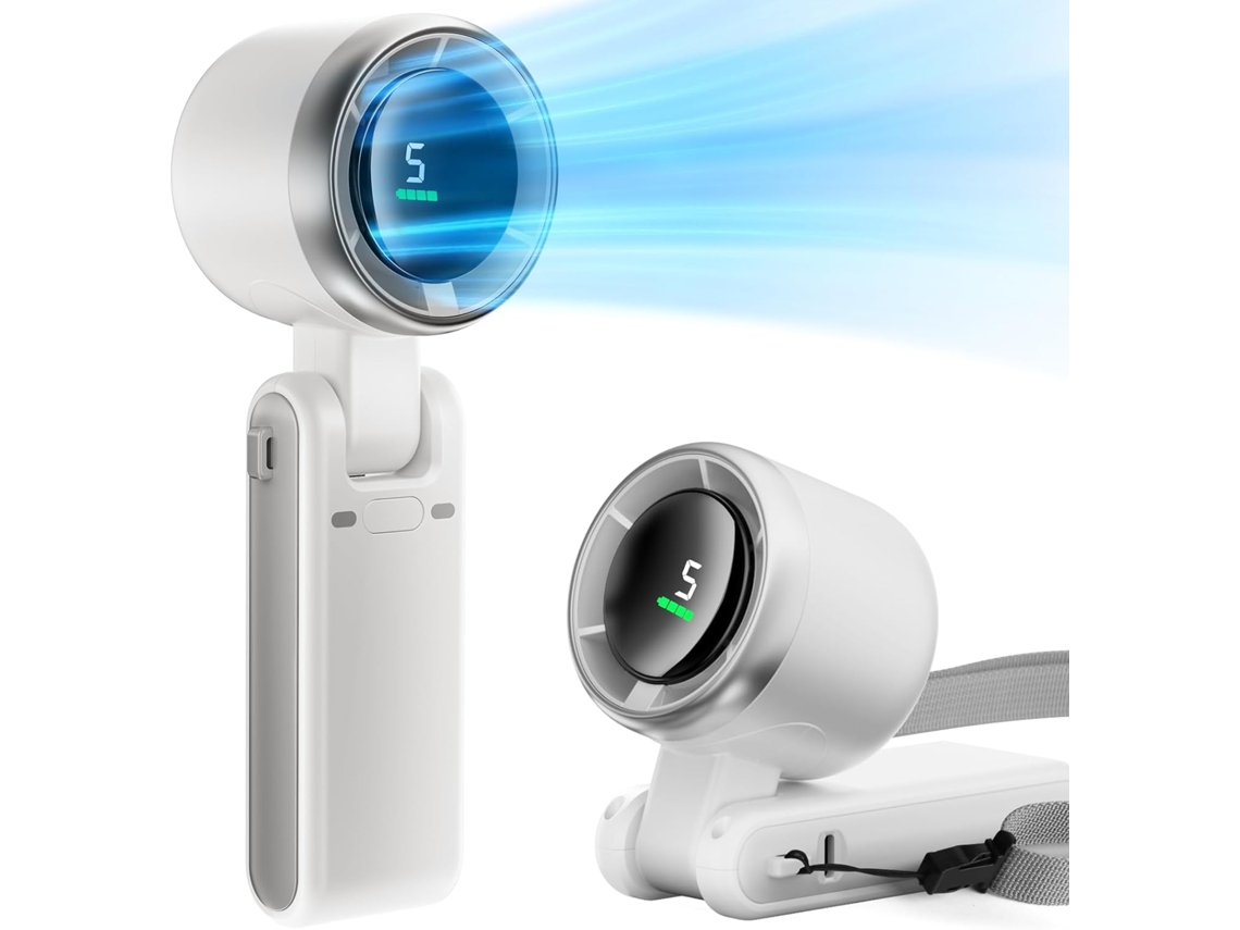 Mini Ventilador Portátil Ventilador Turbo Ventilador Recarregável Via Usb Branco MISSCA