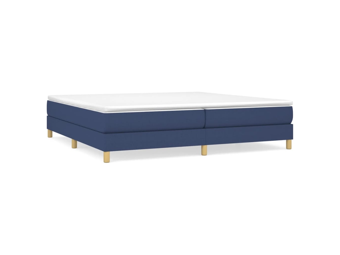 Estrutura de Cama com Molas 200x200 Cm Tecido Azul MAISON EXCLUSIVE