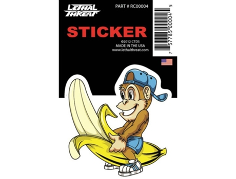 Autocolantes para Motas LETHAL THREAT Mini Vilain Singe Banana