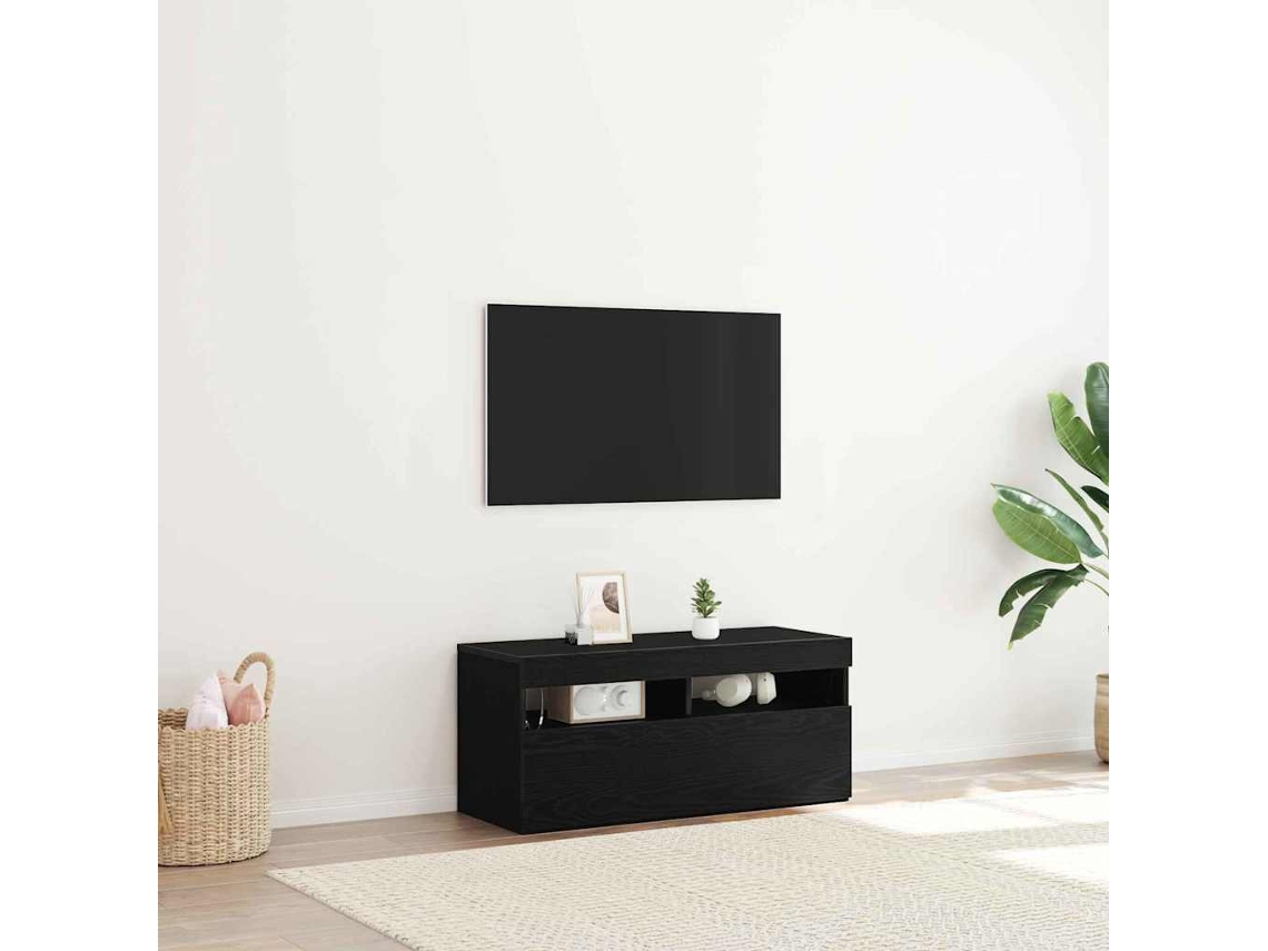 Vidaxl Gabinete Para Tv 90 X 35 X 40 Cm Carvalho Preto