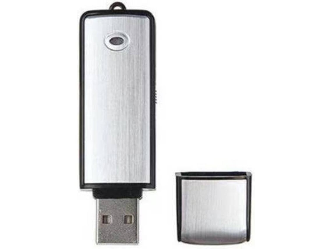 Gravador Digital de Áudio Mini Usb com 96 Horas de Capacidade de Aula Flash Drive-8 Gbpreto
