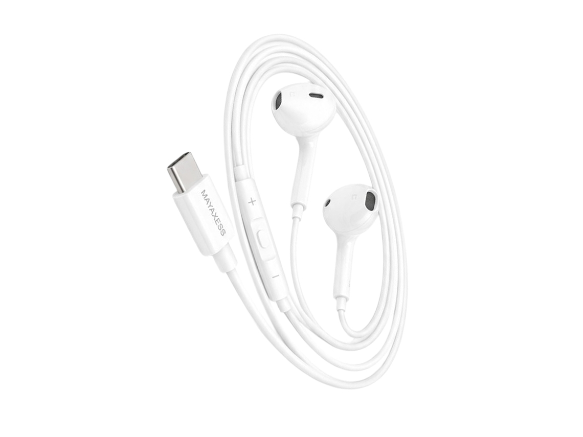 Fones de Ouvido MAYAXESS com fio USB-C para Galaxy S23 Ultra