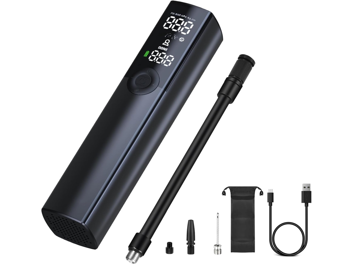 Bomba elétrica para encher pneus de bicicleta Presta e Schrader com bomba de ar para bicicletas e motocicletas Deligamento Lalalamoli