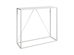 Mesa consola Austevoll para entrada em aço 90x30x80cm - Branco [EN.CASA]