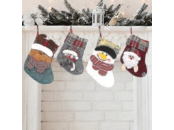Pingente Retr De Saco De Doces Com Cordo Para Meia De Natal De Boneco De Neve Hengjian