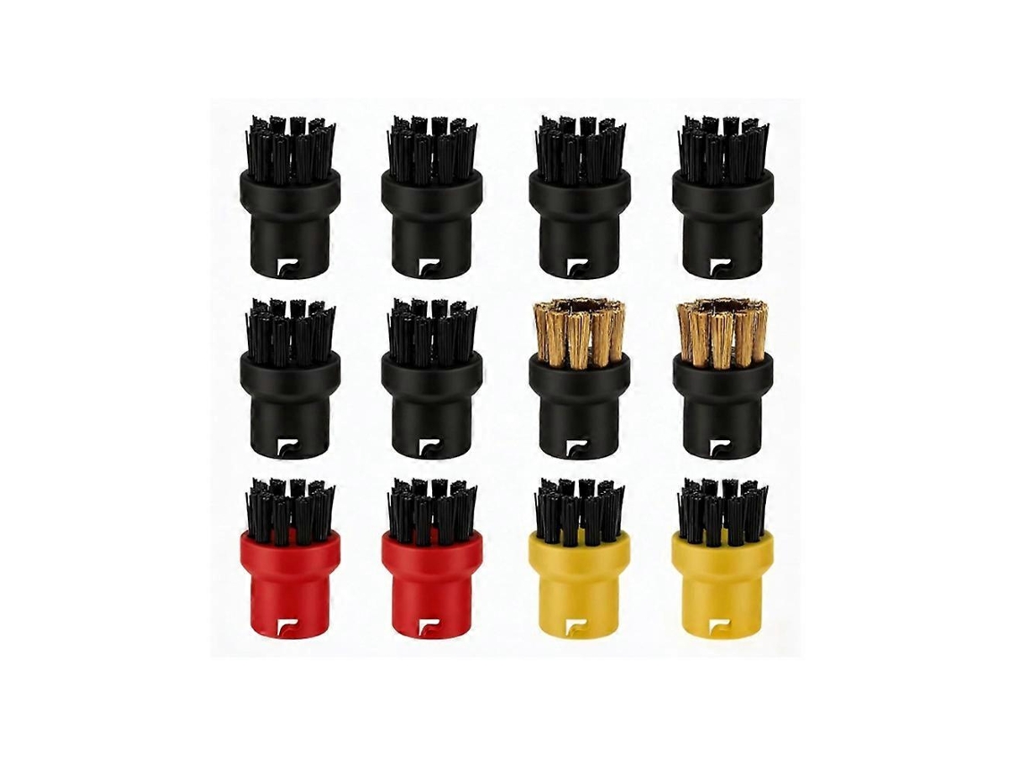 Conjunto De 12 Cabeças De Escova A Vapor Para Karcher Sc2 Sc3 Sc5 Sc4, Incluindo Escova De Cabelo E Escova De Arame Em Aço Inoxidável._glo