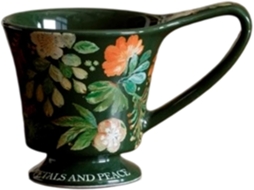 Caneca De Cerâmica Artesanal Com Alça Ergonômica, Grande Capacidade, Multifuncional Para O Escritório, Floral