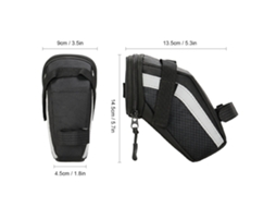 Bolsa De Selim Para Bicicleta Mtb Com Faixa Refletiva E Armazenamento De Ferramentas