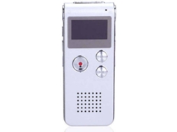 Gravador de Áudio Digital de 8Gb Recarregável Compatível com Mp3 Playerprata