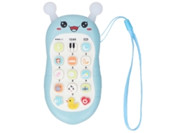 Juguete Telefone Música Bebê Volume Ajustável Resistente Suave Mastigável Educativo Presente Azul