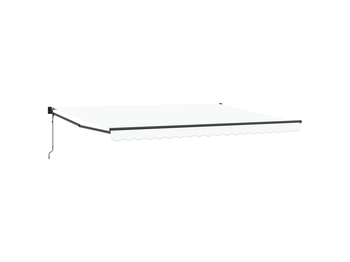 Conjunto 1 Toldo Retrátil Vidaxl Branco Poliéster (450 X 300 X 165 Cm)