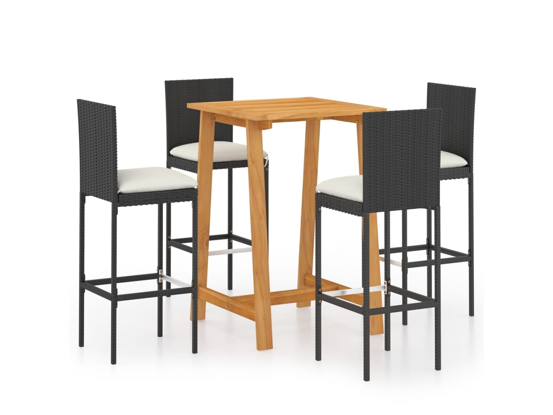 Garden Bar Set, Garden Bar Sets Vidaxl Preto Madeira De Acácia (n/a)
