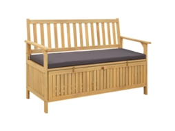 Vidaxl Banco De Arrumação 2 -seater 120 X 63 X 84 Cm Retangular