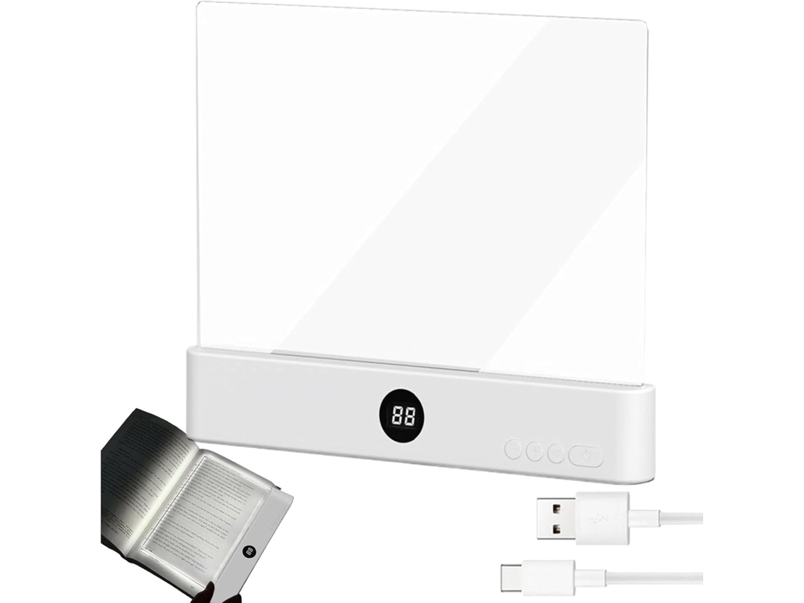 Luminária De Leitura Led Inteligente Genérica, Recarregável, Para Cama, Com 3 Temperaturas De Cor E Temporizador, Ideal