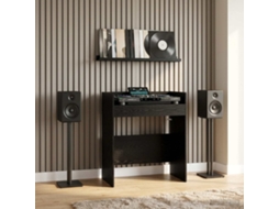 Vidaxl Mesa De Dj Carvalho Preto 102 X 45 X 102 Cm