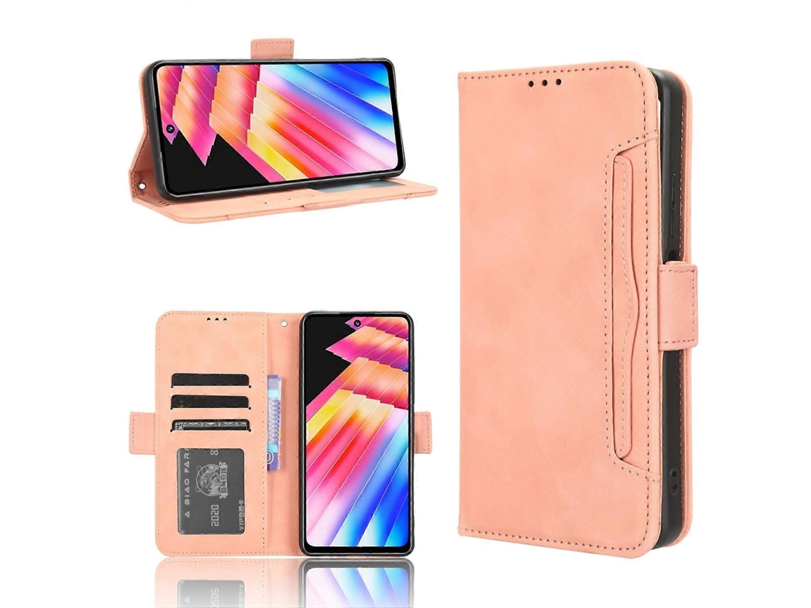 Capa De Celular Em Couro Com Textura De Bezerro E Toque Suave Para Infinix Hot 30i / 30i Nfc, Com Compartimentos Para Cartões.