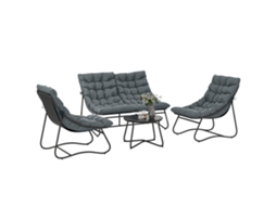 Conjunto Jardim 4 Peças,almofadas 8cm,textilene,zinco PENGJIANG SHOP
