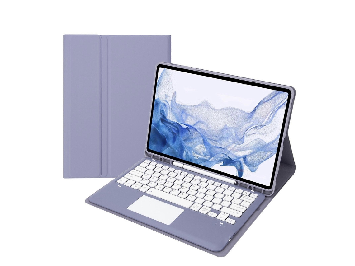 T800b-a T800b-a Touch Pad Com Teclado Bluetooth Destacável E Capa De Couro Para Tablet Samsung Galaxy Tab S8+/s7+/s7 Fe
