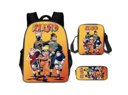 Mochila KOHREE Naruto Conjunto de Três Peças