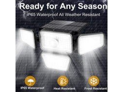 Lâmpada de Parede Solar 270 LEDs Sensor Movimento IP65 3 Modos | S/MARCA