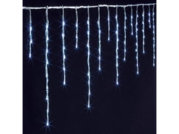 Cortina de luz LED branca fria para exterior de 200 cm, luzes de Natal de fada